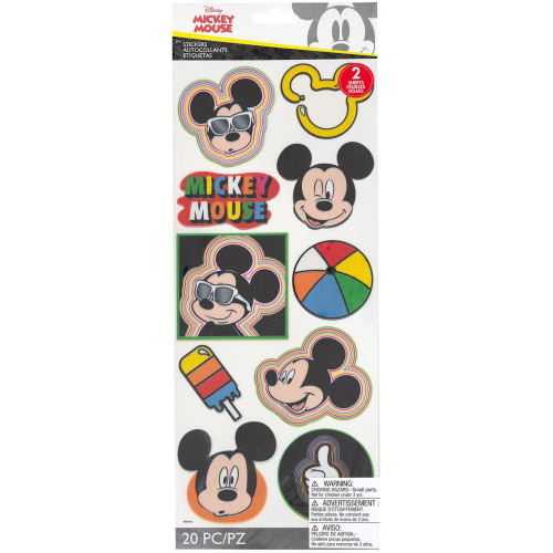 EK SUCCESS Disney Stickers: Mickey Head Badges Large