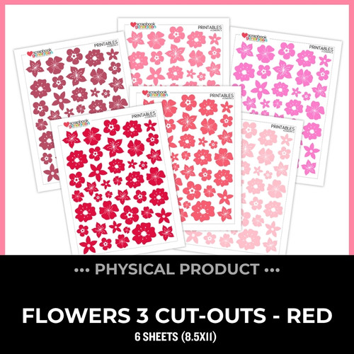 WC26 ATTENDEES ONLY: PRINTED PRINTABLES Basics - Flowers 3 | Red/Pink