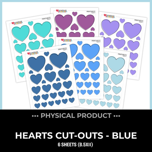 WC26 ATTENDEES ONLY: PRINTED PRINTABLES Basics - Hearts | Blue