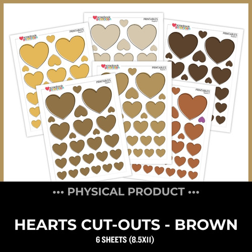 WC26 ATTENDEES ONLY: PRINTED PRINTABLES Basics - Hearts | Brown