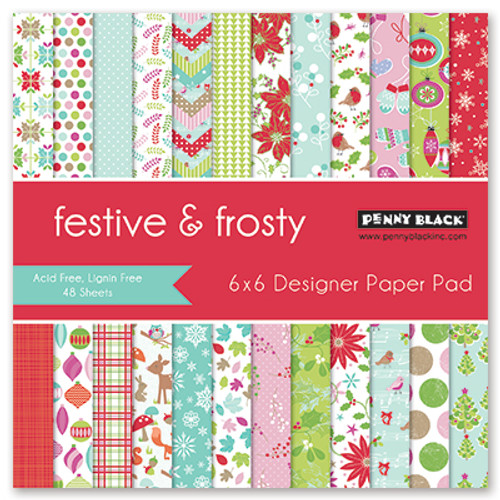 PENNY BLACK 6x6 Paper Pad: Festive & Frosty