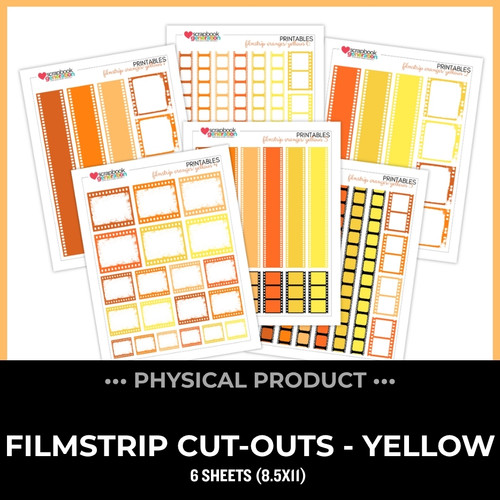 WC26 ATTENDEES ONLY: PRINTED PRINTABLES Basics - Filmstrips | Orange/Yellow