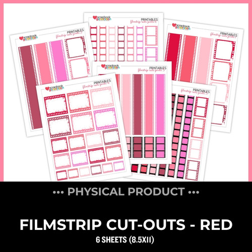 WC26 ATTENDEES ONLY: PRINTED PRINTABLES Basics - Filmstrips | Red/Pink