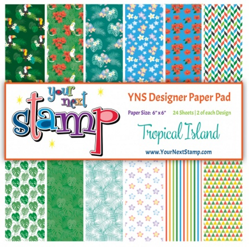 YNS Designer 6x6 Paper Pad: Tropical Island