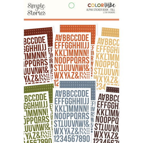 SIMPLE STORIES Color Vibe Alphabet Sticker Book: Fall