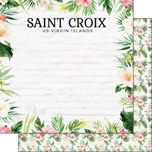Scrapbook Customs 12x12 Travel Themed Paper: Vacay - St. Croix