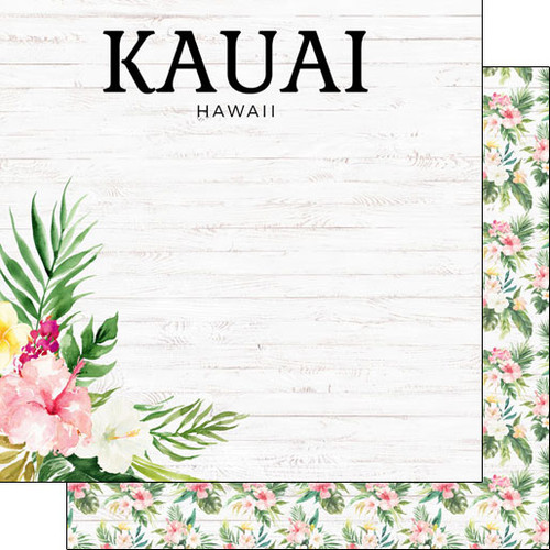 Scrapbook Customs 12x12 Travel Themed Paper: Vacay - Kauai
