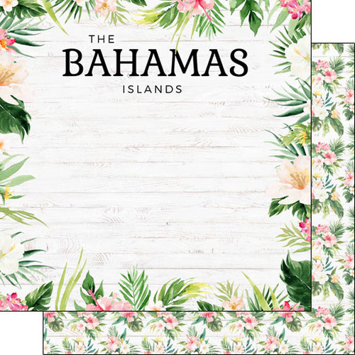 Scrapbook Customs 12x12 Travel Themed Paper: Vacay - Bahamas