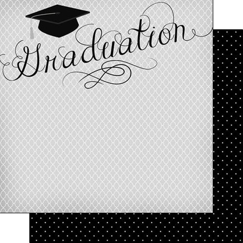 SCRAPBOOK CUSTOMS 12x12 Graduation Themed Paper: Elegant Graduation/Dots