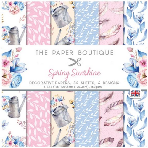 THE PAPER BOUTIQUE 8x8 Paper Pad: Spring Sunshine - Decorative Papers