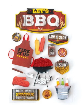 PAPER HOUSE PRODUCTIONS 3D Sticker: Let's BBQ