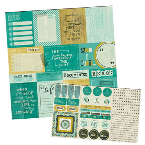 AUTHENTIQUE Natural Collection Paper & Sticker Combo