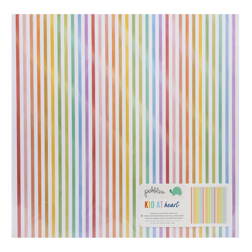 PEBBLES Kid At Heart 12x12 Specialty Paper: Iridescent Foil