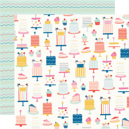 Simple Stories Celebrate! 12x12 Paper: All the Cake