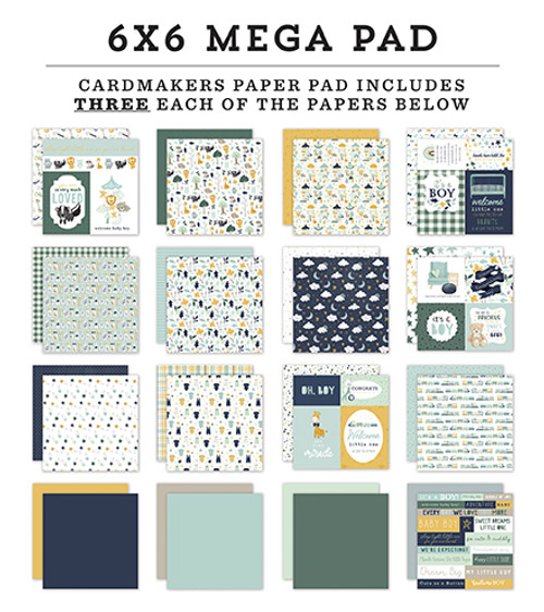 Echo Park It's A Boy Cardmakers 6x6 Mega Paper Pad