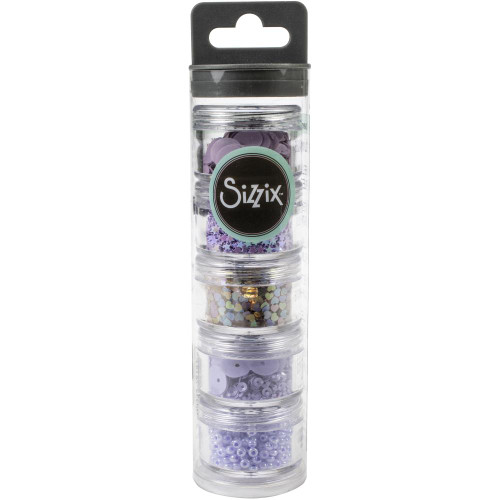 SIZZIX Making Essential Sequins & Beads: Lavender Dust