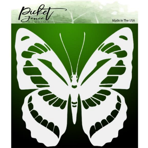 PICKET FENCE STUDIOS 6x6 Stencil: Flutter Butterfly