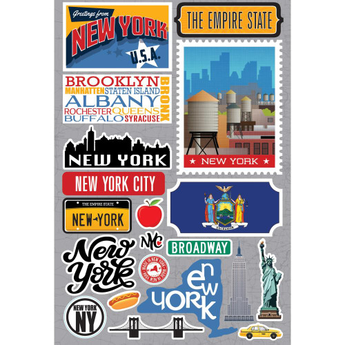 REMINISCE Jet Setters 3.0 Die Cut Stickers: New York