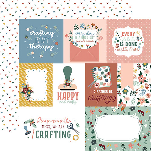 Echo Park Let's Create 12x12 Paper: Multi Journaling Cards