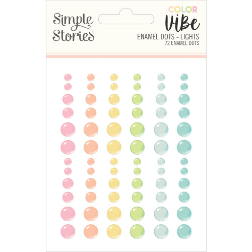 SIMPLE STORIES Color Vibe Enamel Dots - Lights