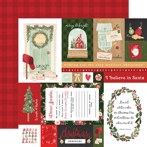 CARTA BELLA Letters to Santa 12x12 Paper: Multi Journaling Cards