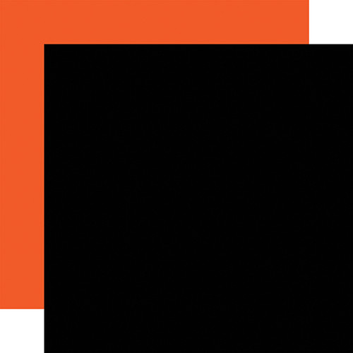 CARTA BELLA Hocus Pocus 12x12 Paper: Black / Orange (Coordinating Solid)