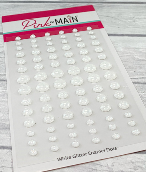 PINK & MAIN Enamel Glitter Dots: White