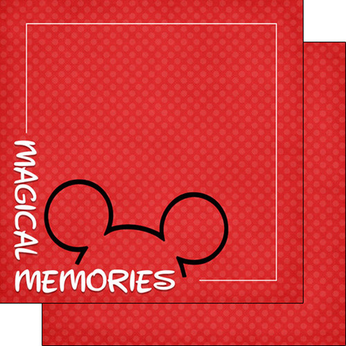 SCRAPBOOK CUSTOMS 12x12 Disney Themed Paper: Magical Memories Corner