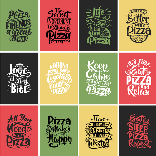 SCRAPBOOK GENERATION Pizza Party 12x12 Paper: Cutout 1