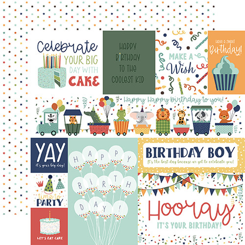 ECHO PARK Birthday Wish - Boy 12x12 Paper: Multi Journaling Cards