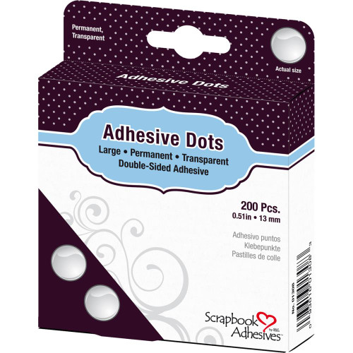 SCRAPBOOK ADHESIVES Permanent Adhesive Dots Roll: Large (200 pc.)