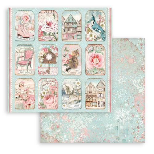 Stamperia - Winter Valley Collection - 12 x 12 Double Sided Paper - 4 Cards