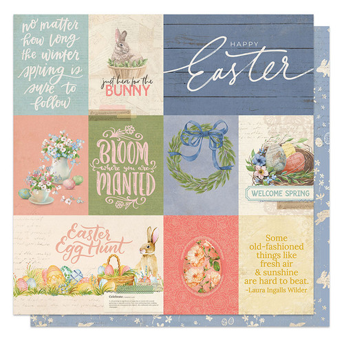 PHOTOPLAY Bunnies and Blooms 12x12 Paper: Bunnies