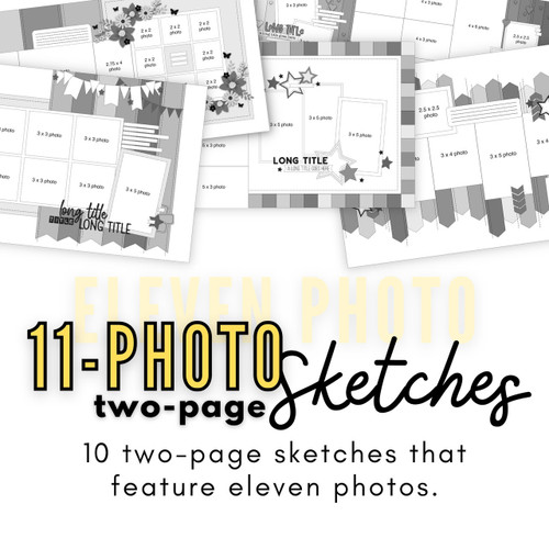 * DIGITAL DOWNLOAD * 10 TWO-PAGE SKETCHES featuring 11 photos