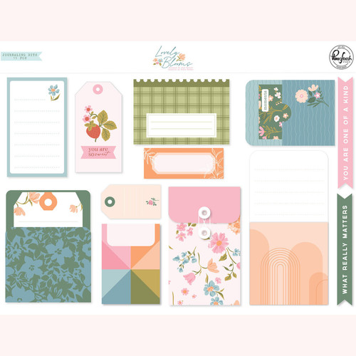 PINKFRESH STUDIO Lovely Blooms: Journaling Bits