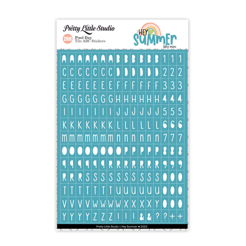 PRETTY LITTLE STUDIO Hey Summer Stickers | Mini ABC | Pool Day