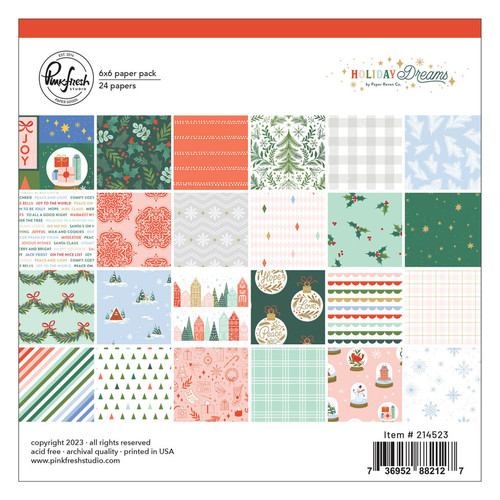 PINKFRESH STUDIO Holiday Dreams: 6x6 Paper Pack