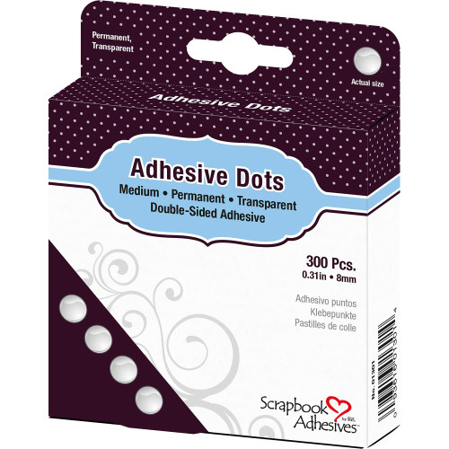 SCRAPBOOK ADHESIVES Permanent Adhesive Dots Roll: Medium (300 pc.)