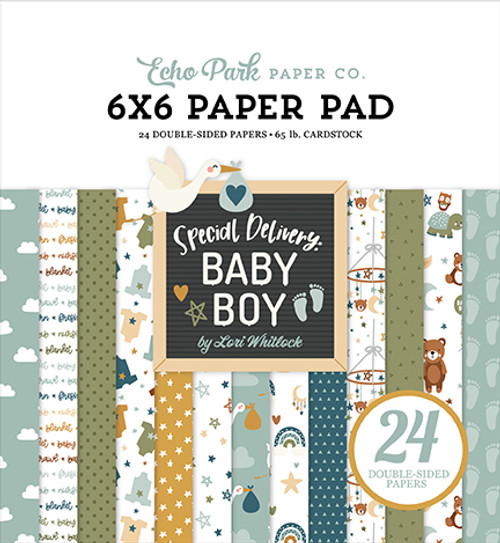 ECHO PARK Special Delivery Baby BOY 6x6 Paper Pad