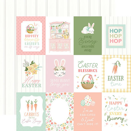 CARTA BELLA Here Comes Easter 12x12 Paper: 3x4 Journaling Cards