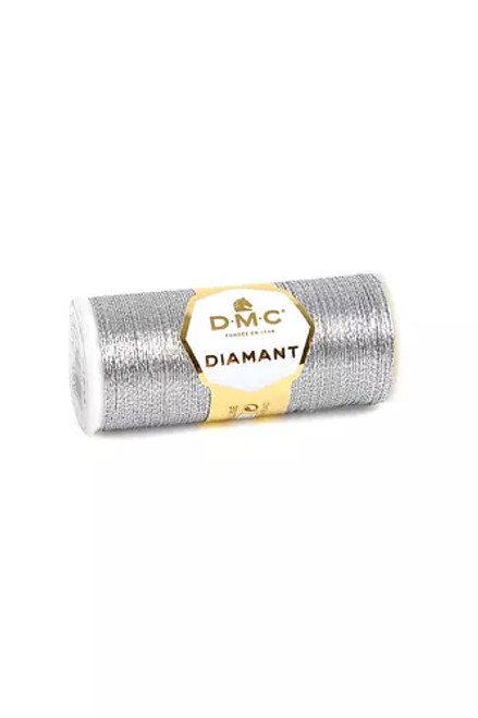 DMC Diamant Metallic Thread: Dark Silver