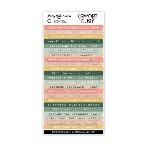 PRETTY LITTLE STUDIO Comfort & Joy Stickers | The Holidays | Color