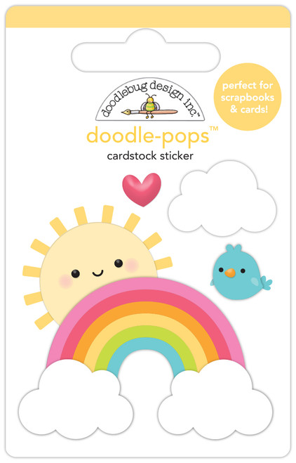 DOODLEBUG DESIGNS Over the Rainbow Doodle-Pops Sticker: Hello Sunshine