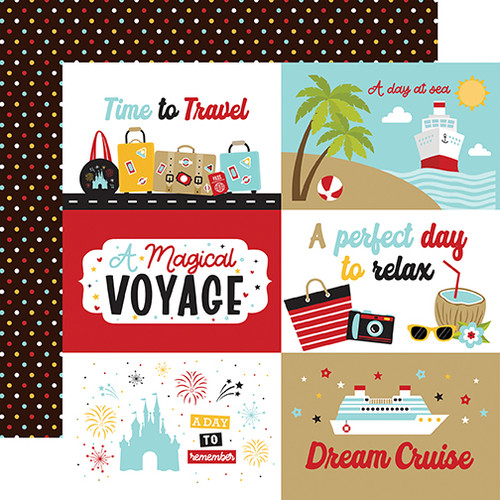 ECHO PARK A Magical Voyage 12x12 Paper: 6x4 Journaling Cards