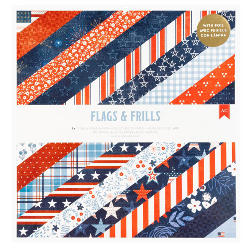 AMERICAN CRAFTS Flags and Frills 12x12 Paper Pad
