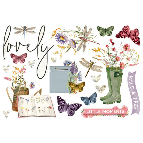 PREORDER - ships late May: SIMPLE STORIES Simple Vintage Meadow Flowers Simple Pages Page Pieces