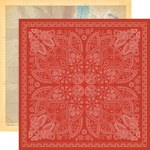 CARTA BELLA Cowboys 12x12 Paper: Red Bandana