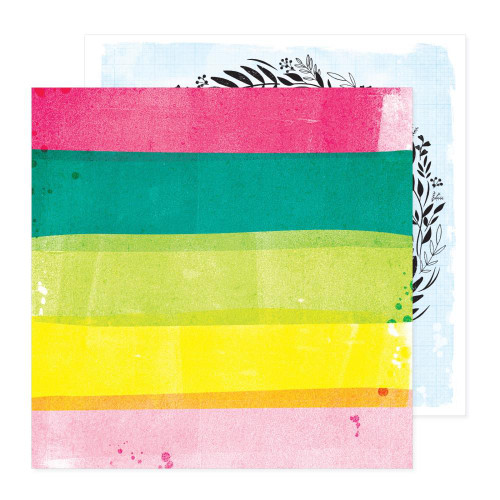 PREORDER - ships late May: AC Vicki Boutin Bold and Bright 12x12 Paper: Rainbow Stripes