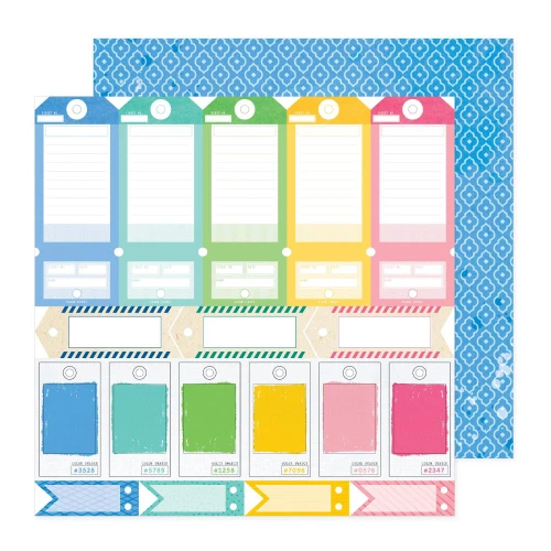 AC Vicki Boutin Bold and Bright 12x12 Paper: Mixed Tags