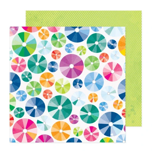 AC Vicki Boutin Bold and Bright 12x12 Paper: Spinning Wheels
